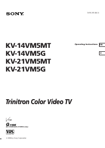 Handleiding Sony KV-21VM5G Televisie