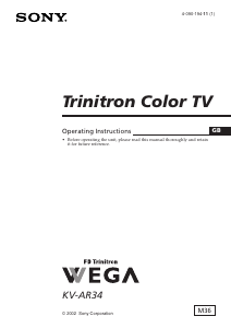 Handleiding Sony KV-AR34M36 Televisie