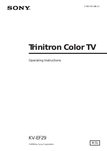 Handleiding Sony KV-EF29M31 Televisie