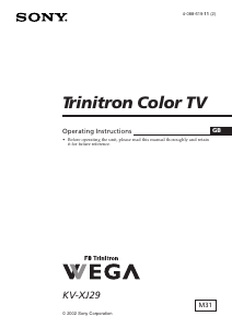 Handleiding Sony KV-XJ29M31 Televisie