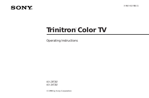 Handleiding Sony KV-34T80 Televisie
