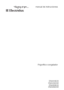 Manual de uso Electrolux ENA38953W Frigorífico combinado