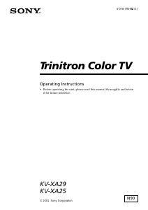Handleiding Sony KV-XA29N90 Televisie