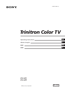 Mode d’emploi Sony KV-J29MH21 Téléviseur