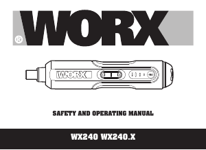 Manuál Worx WX240.X Šroubovák