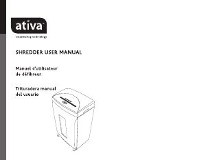 Handleiding Ativa DX180D Papiervernietiger