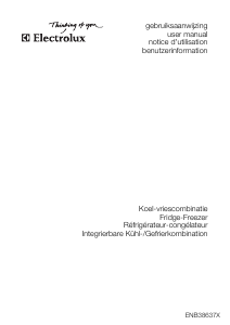 Bedienungsanleitung Electrolux ENB38637X Kühl-gefrierkombination
