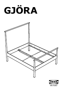 मैनुअल IKEA GJORA बैड फ्रेम