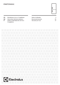 Mode d’emploi Electrolux ENKP2549AX Réfrigérateur combiné