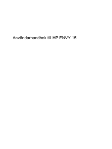 Bruksanvisning HP Envy 17-1000 Bärbar dator