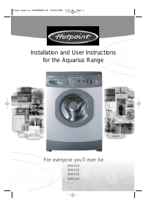 Handleiding Hotpoint WMA30 Aquarius Wasmachine