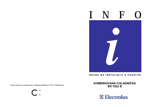 Návod Electrolux ER7522B Chladnička s mrazničkou