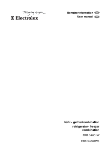 Bedienungsanleitung Electrolux ERB34001W8 Kühl-gefrierkombination