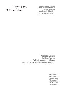 Bedienungsanleitung Electrolux ERB36033W Kühl-gefrierkombination