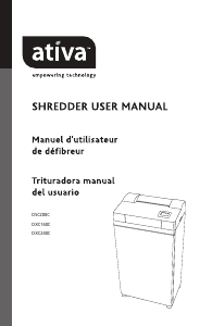 Handleiding Ativa DXC160C Papiervernietiger