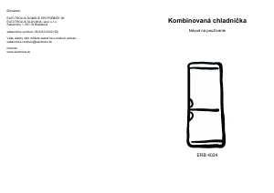 Návod Electrolux ERB4024 Chladnička s mrazničkou