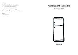 Návod Electrolux ERD3420X Chladnička s mrazničkou