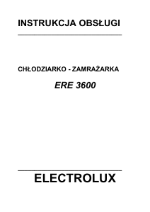 Instrukcja Electrolux ERE3600X Lodówko-zamrażarka