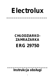 Instrukcja Electrolux ERG29750 Lodówko-zamrażarka