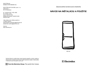 Návod Electrolux ERN2920 Chladnička s mrazničkou
