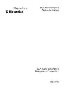 Mode d’emploi Electrolux ERZ36700X Réfrigérateur combiné