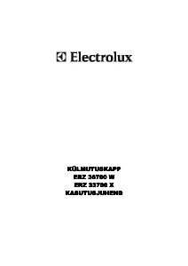 Kasutusjuhend Electrolux ERZ36700X Külmik-sügavkülmik
