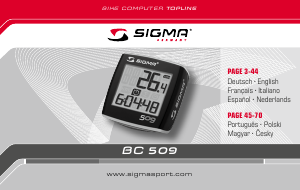 Használati útmutató Sigma BC 509 Kerékpáros számítógép