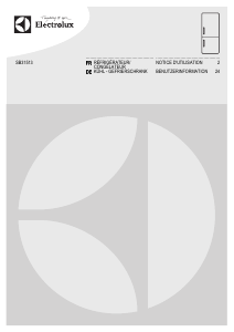 Mode d’emploi Electrolux SB31513 Réfrigérateur combiné