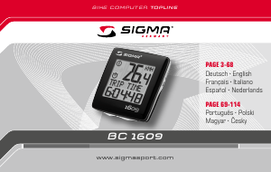 Használati útmutató Sigma BC 1609 Kerékpáros számítógép