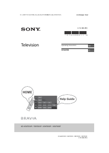 说明书 索尼 Bravia KD-65X7000F 液晶电视