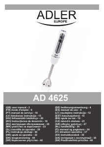 Посібник Adler AD 4625w Ручний блендер