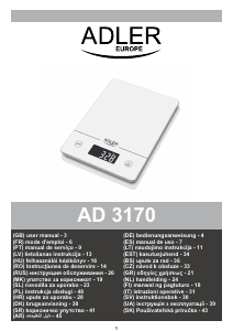 Manual Adler AD 3170 Kitchen Scale