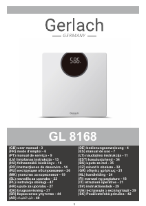 Manual de uso Gerlach GL 8168 Báscula