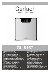 Manual de uso Gerlach GL 8167s Báscula