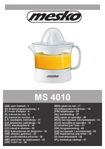 Priručnik Mesko MS 4010 Sokovnik za citruse