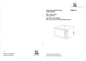 Handleiding ETNA ESM132 Magnetron