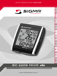 Manual de uso Sigma BC 2209 TARGA Ciclocomputador