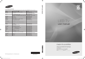 Manual Samsung UE40C6600UW LED Television