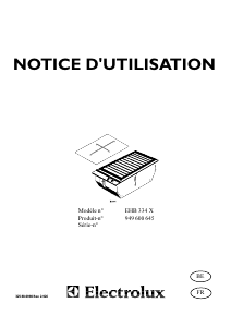 Mode d’emploi Electrolux EHB334X Table de cuisson