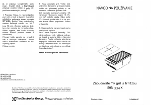 Návod Electrolux EHB334X Pánt