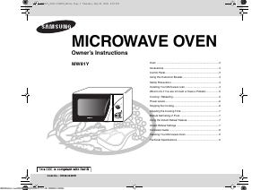 Manual Samsung MW81Y-WP Microwave