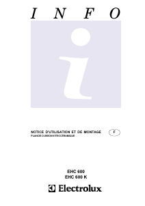 Mode d’emploi Electrolux EHC600K Table de cuisson