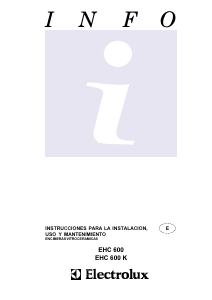 Manual de uso Electrolux EHC600K Placa