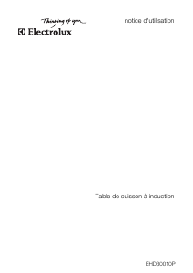 Mode d’emploi Electrolux EHD30010P Table de cuisson