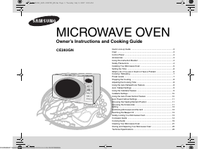 Manual Samsung CE283GN/AND Microwave