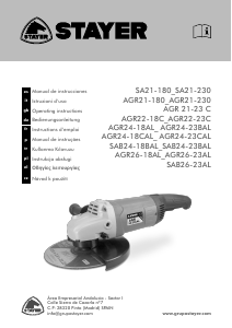 Manual Stayer SAB 26-23 AL Angle Grinder