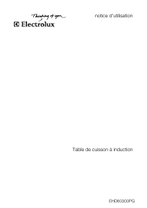 Mode d’emploi Electrolux EHD60300PG Table de cuisson