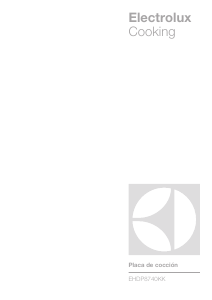 Manual de uso Electrolux EHDP8740KK Placa