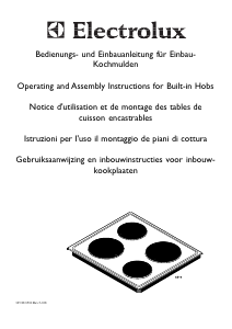Mode d’emploi Electrolux EHE631X Table de cuisson