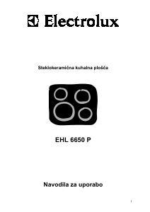 Priročnik Electrolux EHL6650P Grelna plošča